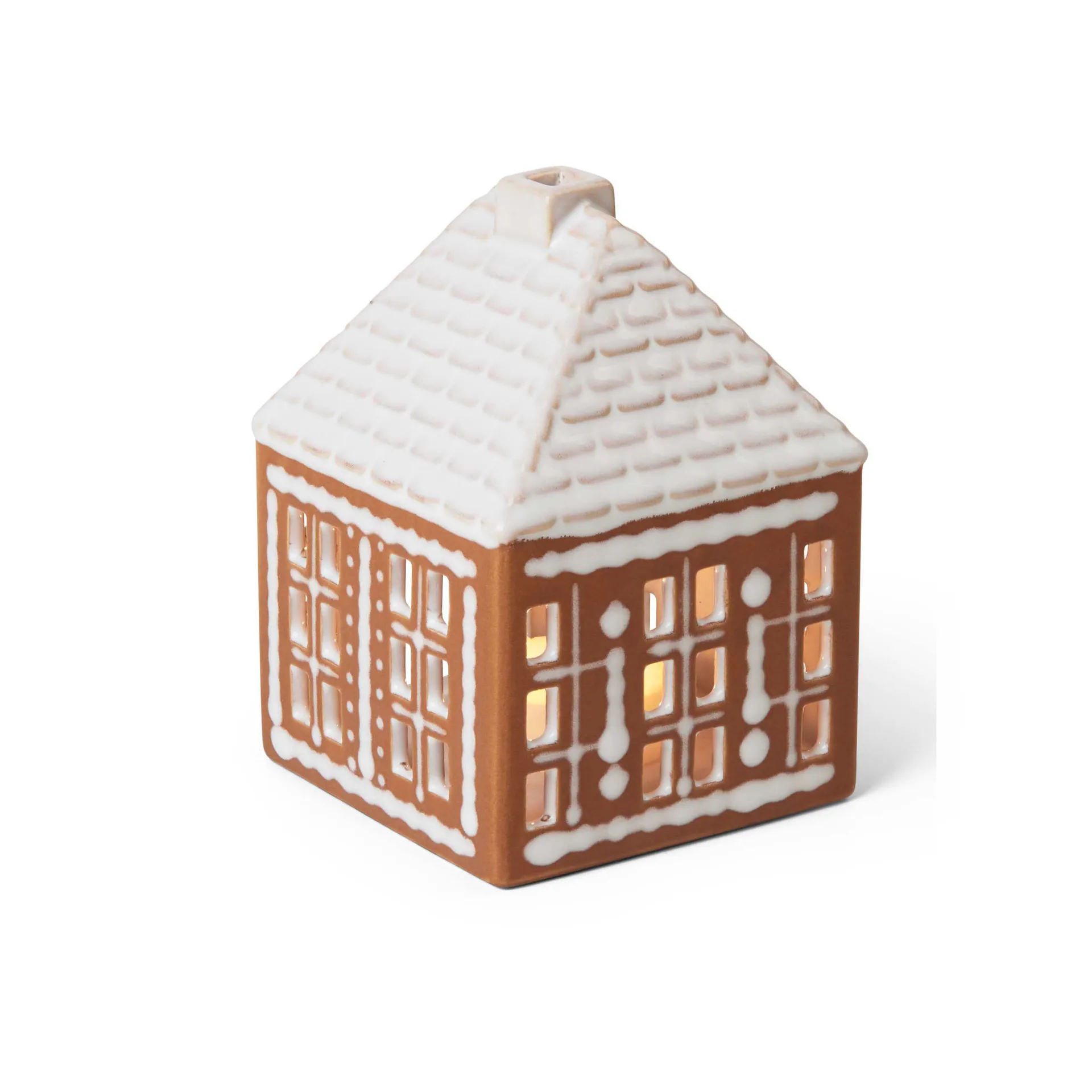 Gingerbread ljushus liten 11 cm, Brun Kähler