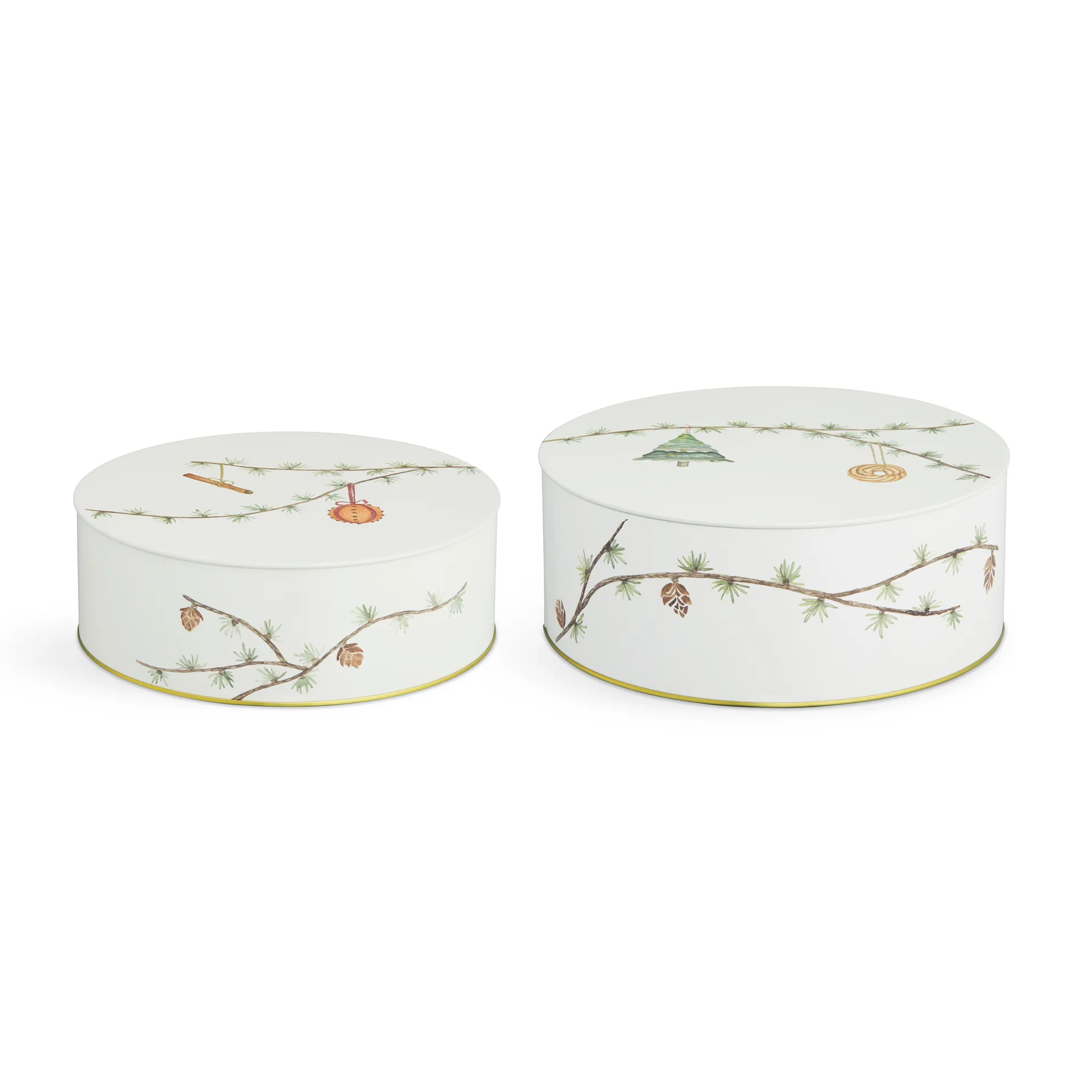 Hammershøi förvaringsburk Christmas 2-pack, Vit Kähler