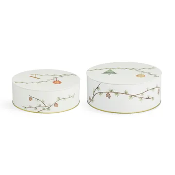 Hammershøi förvaringsburk Christmas 2-pack - Vit - Kähler