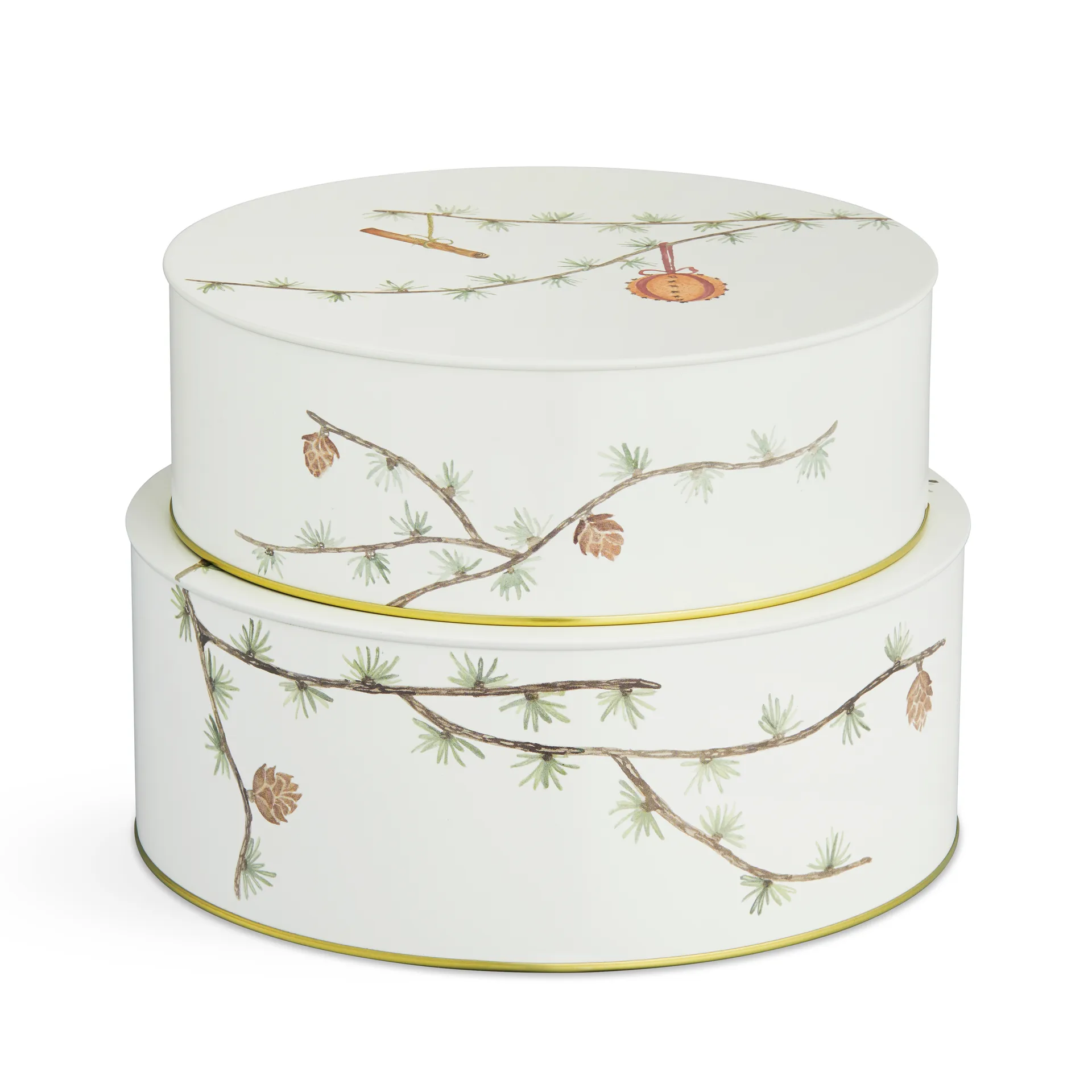 Hammershøi förvaringsburk Christmas 2-pack, Vit Kähler