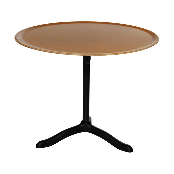 Cassis soffbord Ø47 cm - Black anodized aluminum-birch - Källemo