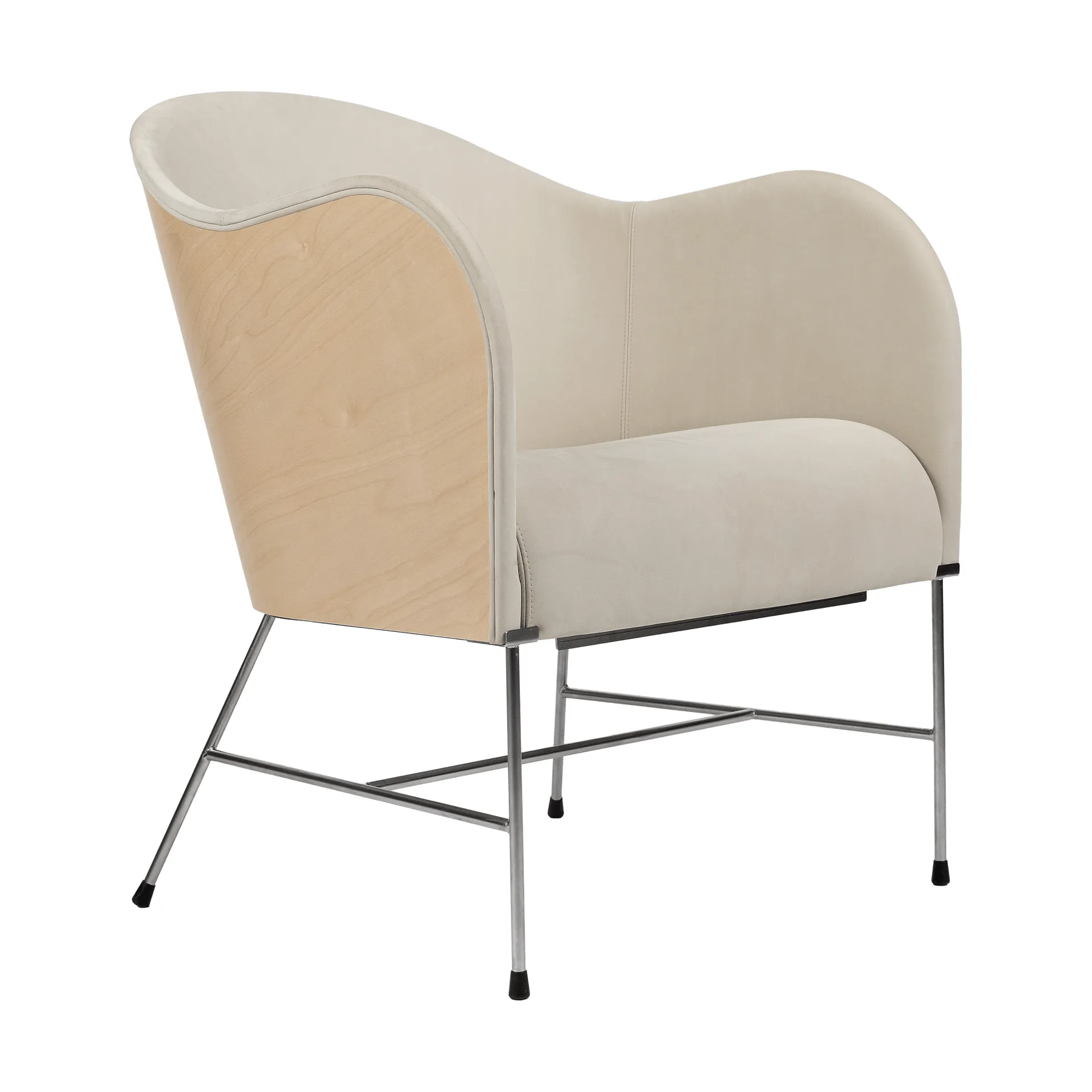 El Novillero fåtölj, Läder Nubuck 501-matt kromat stativ Källemo