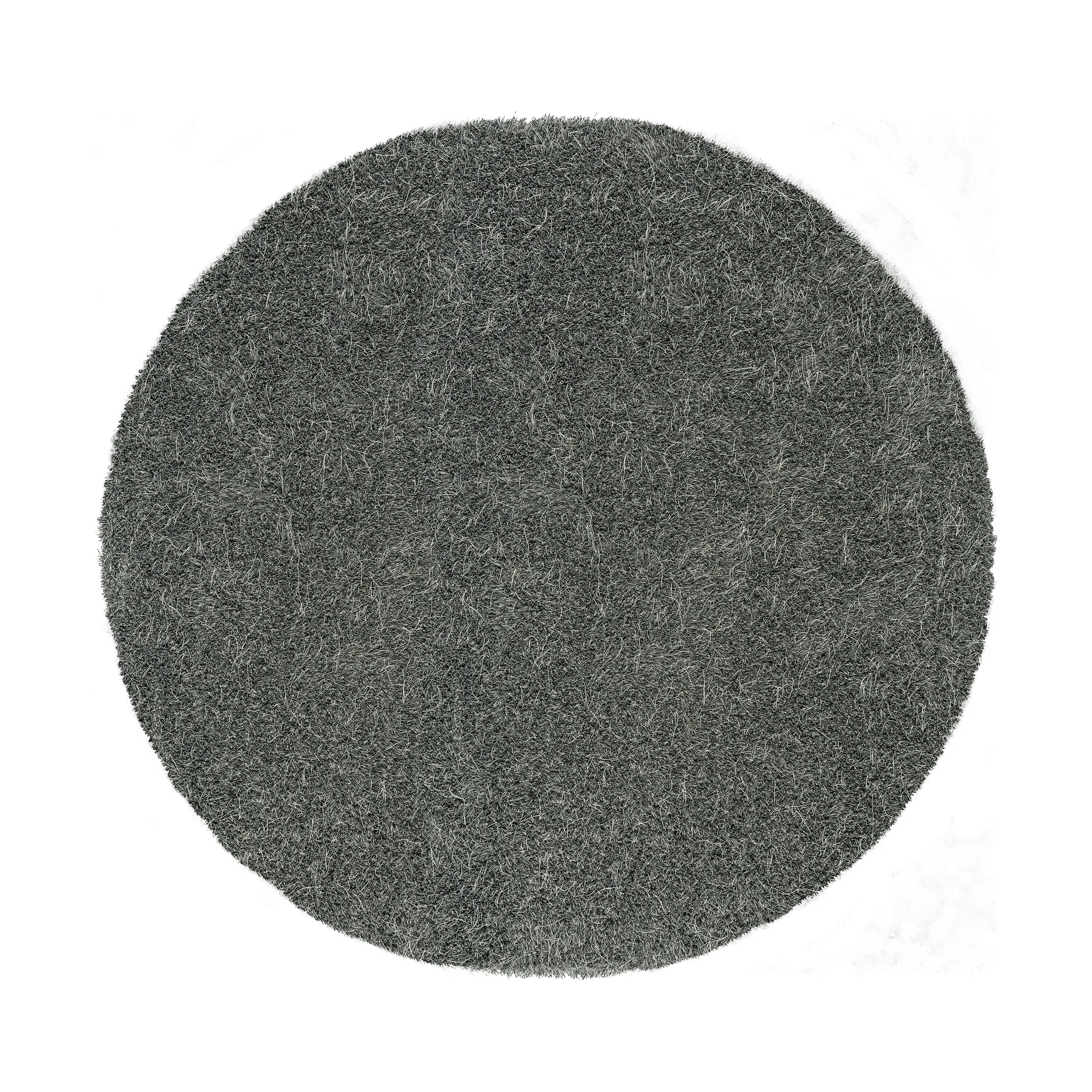 Moss matta rund, Nickel grey 300 cm Kasthall