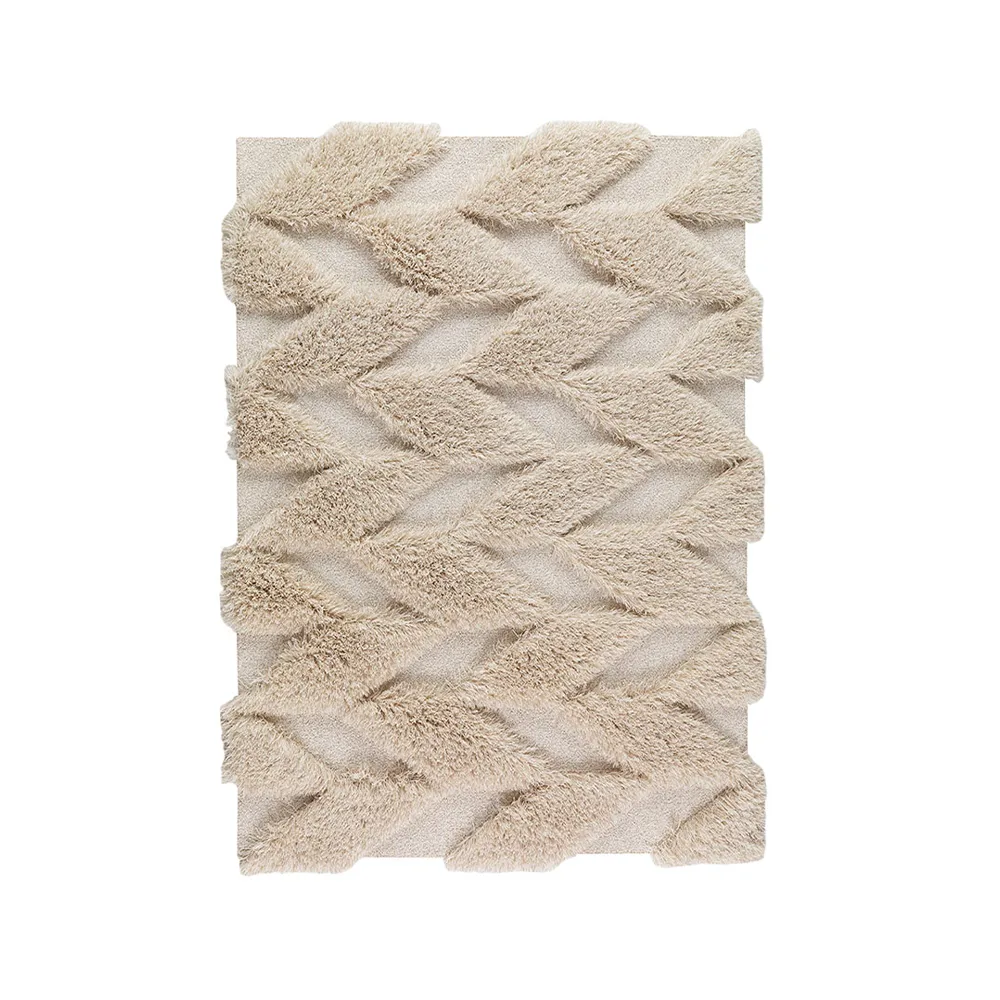 Herringbone Wild matta, light beige, 170x240 cm Kateha