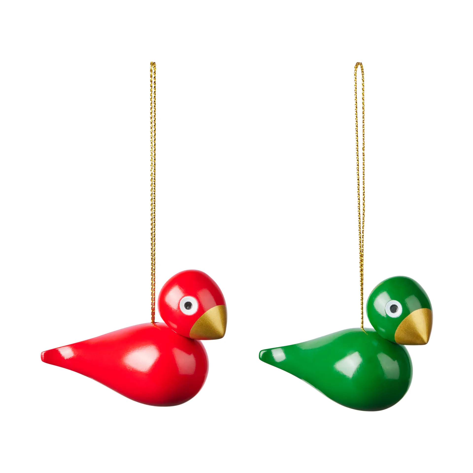 Kay Bojesen Christmas birds julhänge 2 delar, Röd-grön Kay Bojesen Denmark