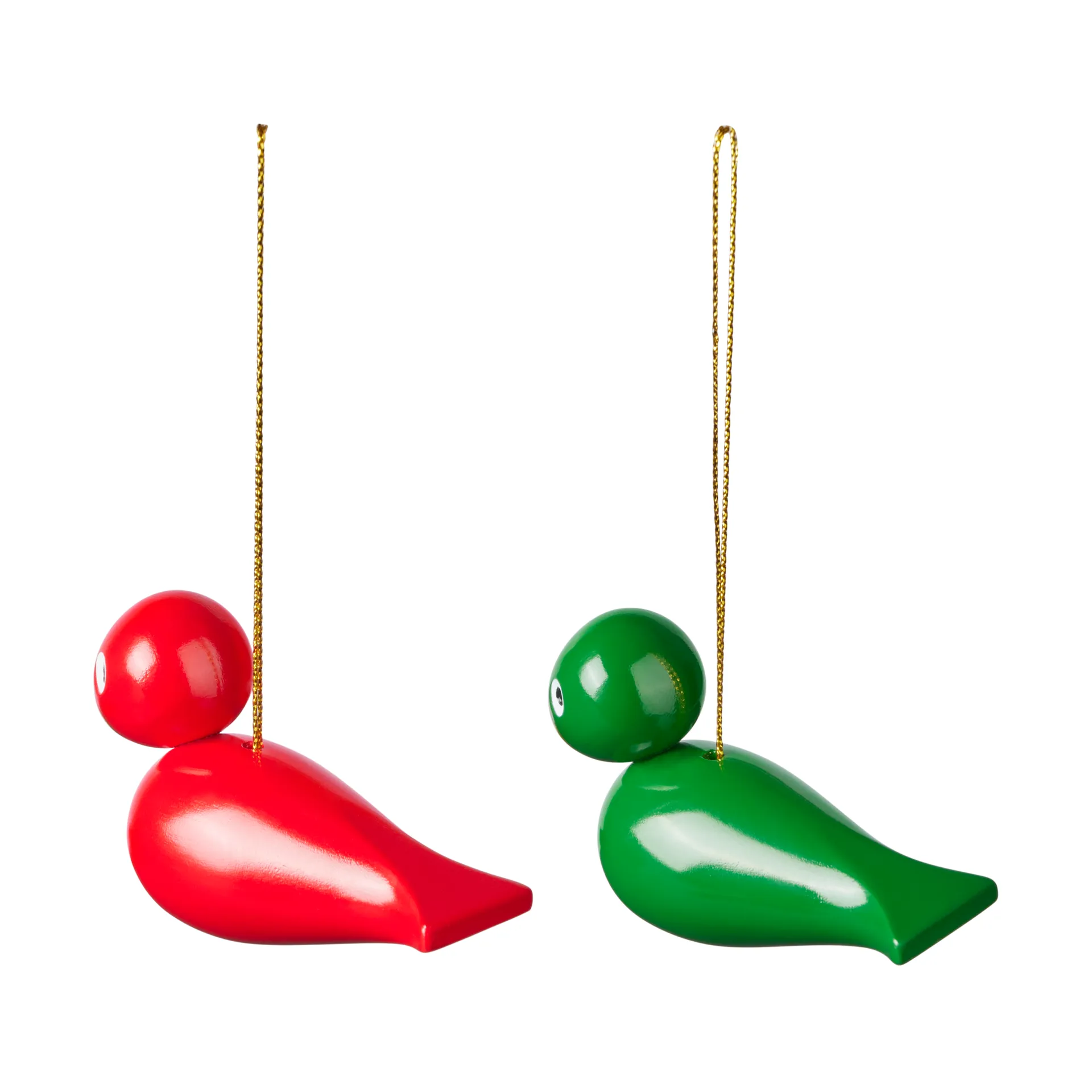 Kay Bojesen Christmas birds julhänge 2 delar, Röd-grön Kay Bojesen Denmark