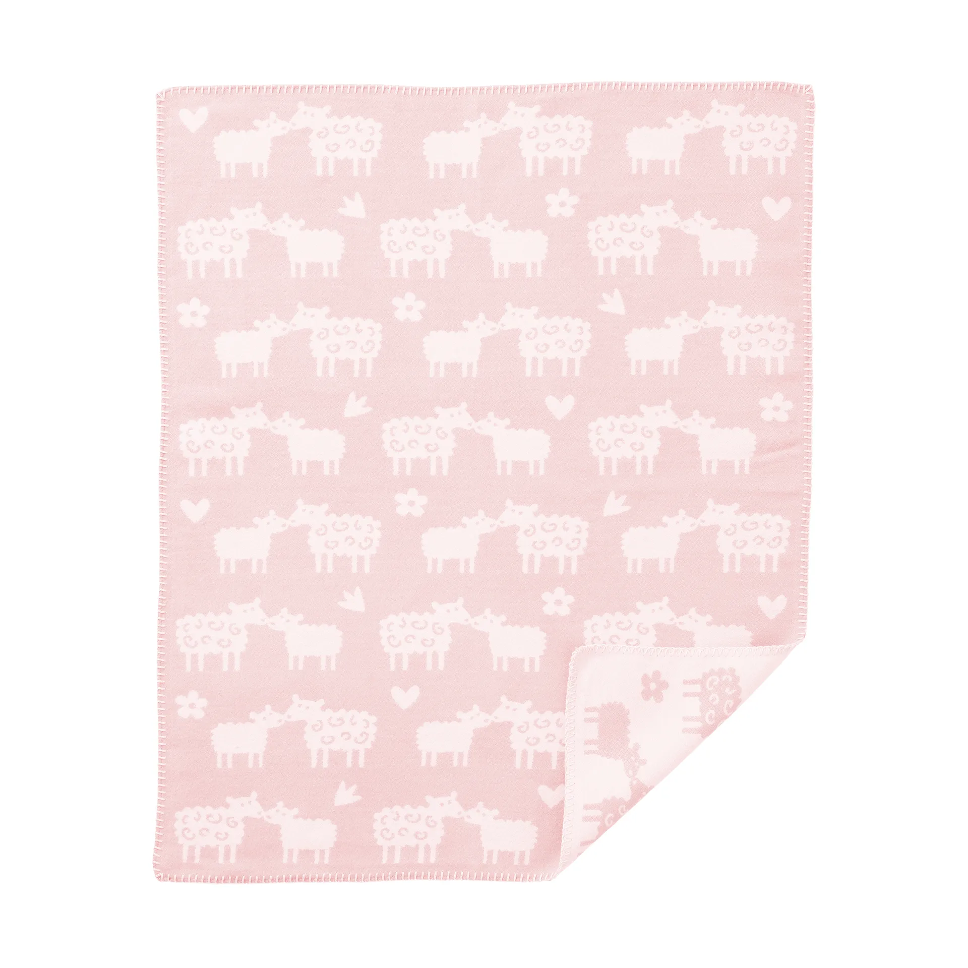 Bää barnfilt bomull, Soft pink, 70x90 cm Klippan Yllefabrik