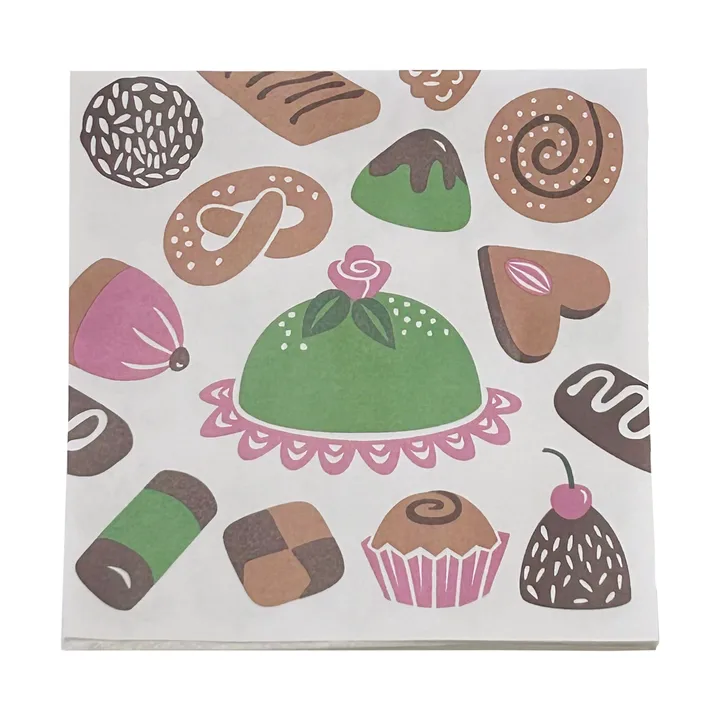 Fika pappersservetter 20-pack - 33x33 cm - Klippan Yllefabrik