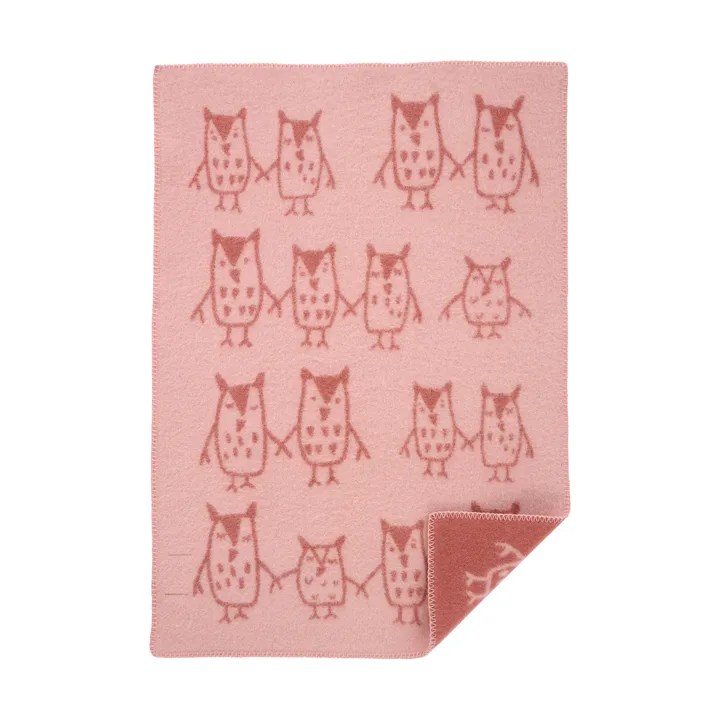 Hand in hand barnfilt 65x90 cm - Rose brown - Klippan Yllefabrik