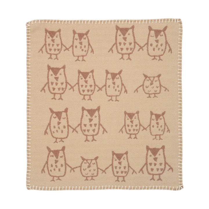 Hand in hand snuttefilt 34x40 cm - Taupe - Klippan Yllefabrik