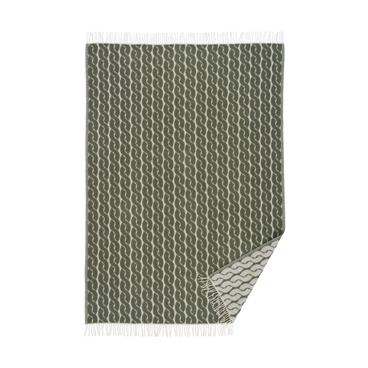 Knit ullpläd 130x200 cm - Pine - Klippan Yllefabrik