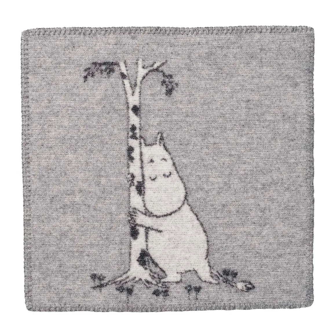 Moomin Tree Hug sittunderlag, grå Klippan Yllefabrik