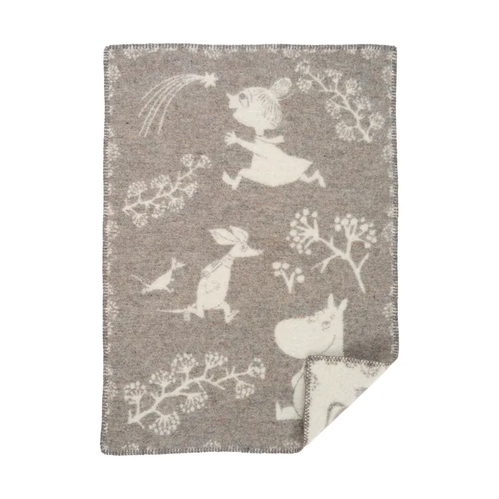 Moomin winterland barnfilt 65x90 cm - Grey - Klippan Yllefabrik