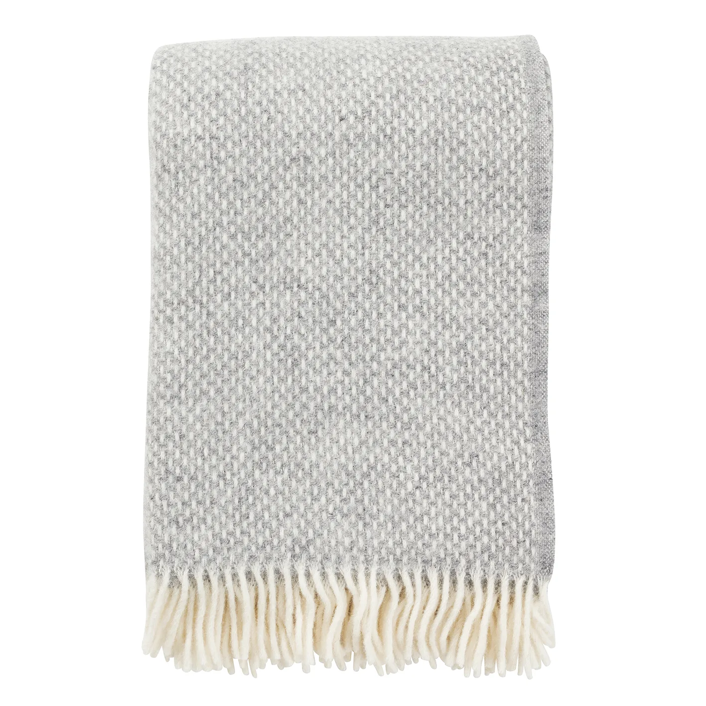 Preppy pläd, Grå melange Klippan Yllefabrik