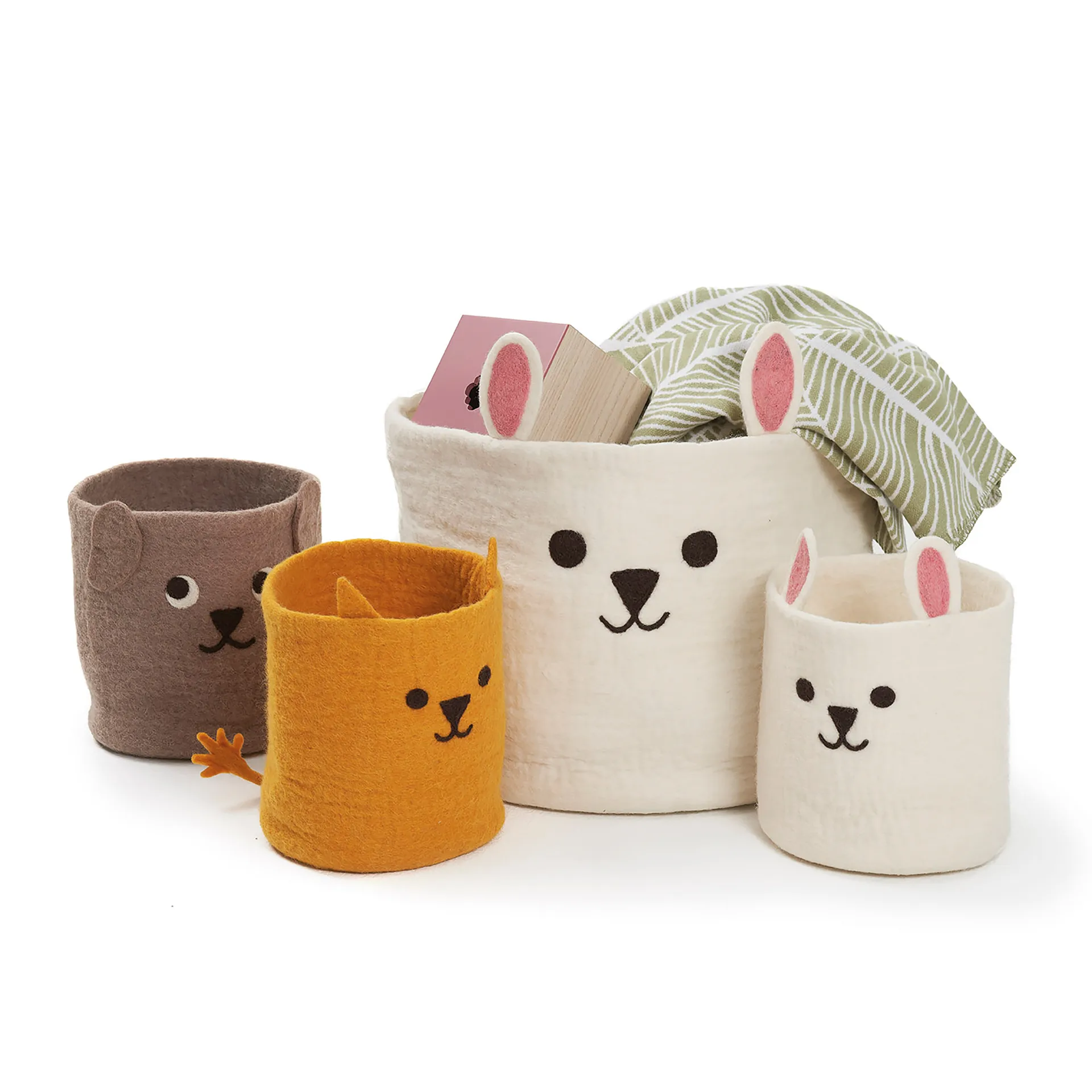 Rabbit korg Ø40 cm, Vit Klippan Yllefabrik