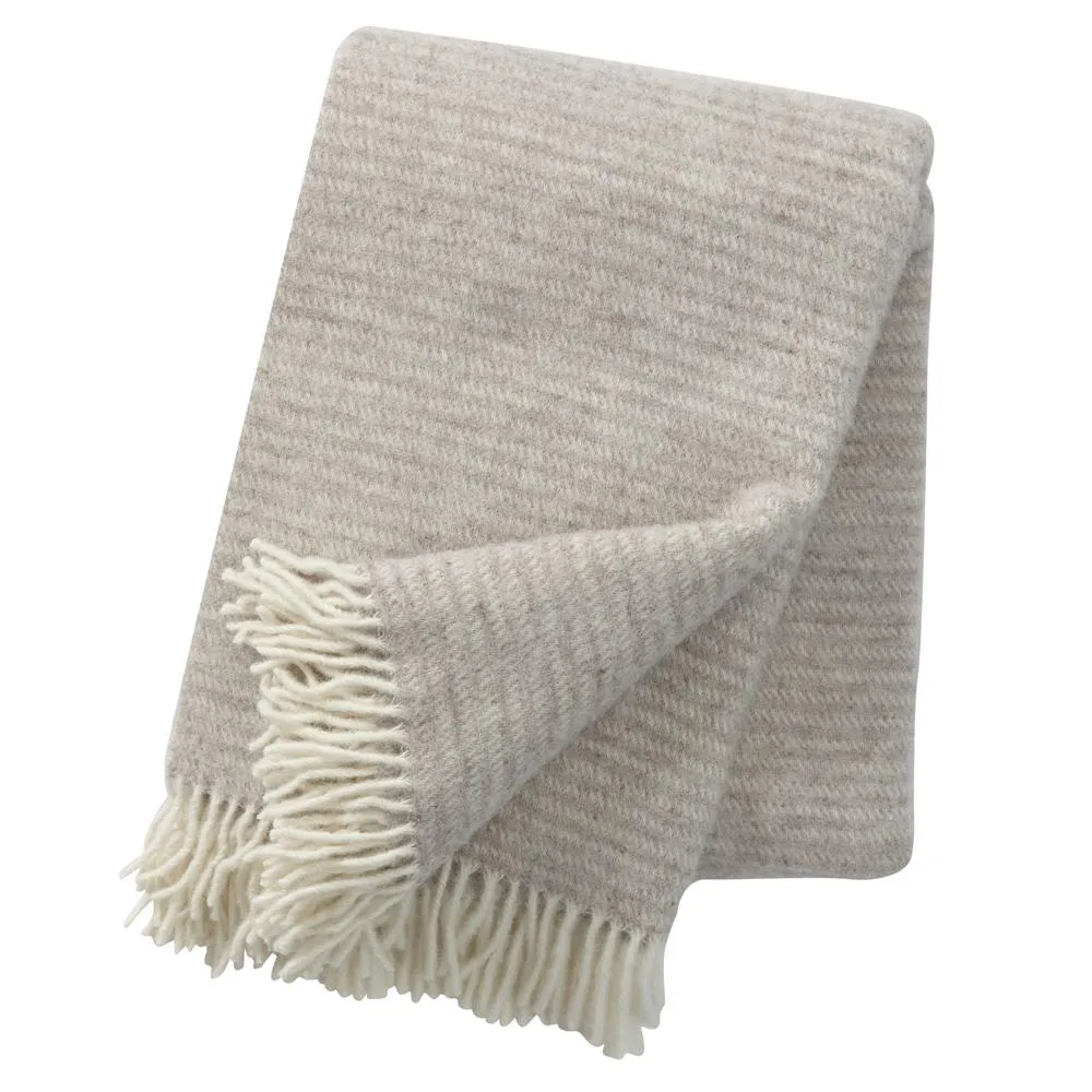 Ralph ullpläd, beige Klippan Yllefabrik