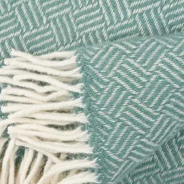 Samba ullpläd - mint - Klippan Yllefabrik