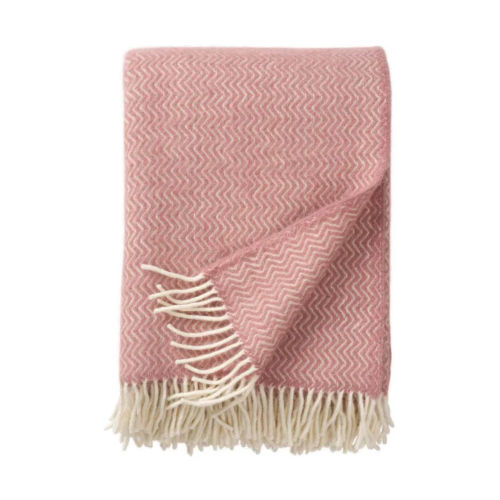Sorbet ullpläd 130x200 cm - Powder pink - Klippan Yllefabrik