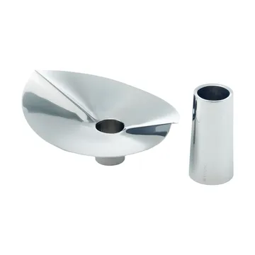 Löv vas-ljushållare - Rostfritt stål. 10 cm - KLONG