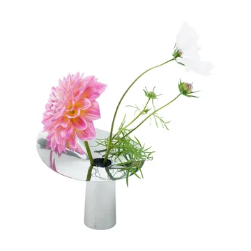 Löv vas-ljushållare - Rostfritt stål. 10 cm - KLONG