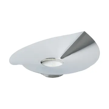 Löv vas-ljushållare - Rostfritt stål, 22.5 cm - KLONG
