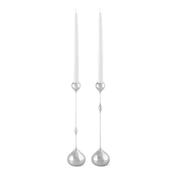 Tender ljusstake låg - Nickel - KLONG