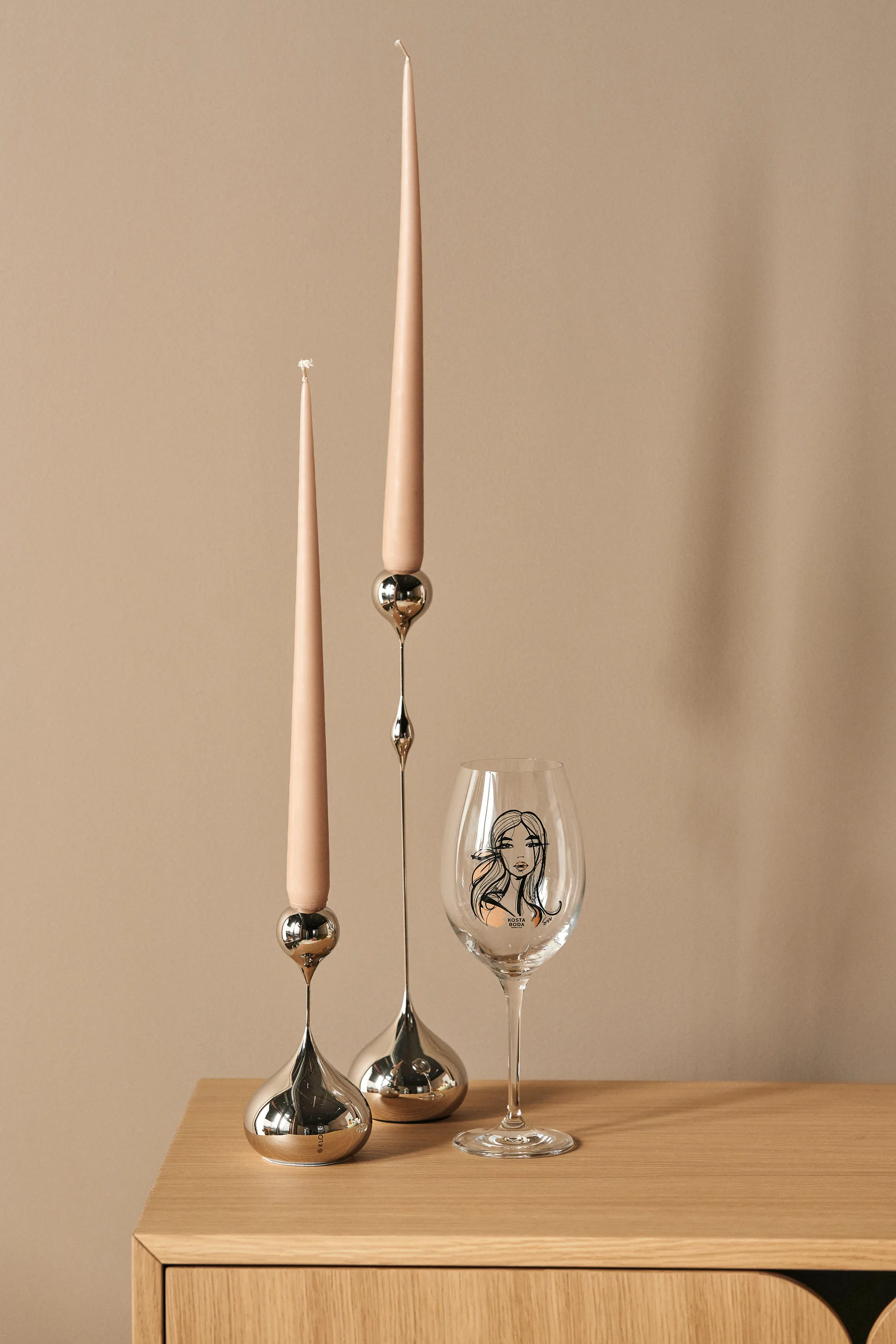 Tender ljusstake liten, Nickel KLONG