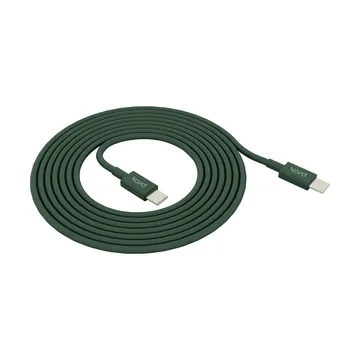 Kord USB-C till USB-C laddningskabel 1,8 m - Dark Green - Kord