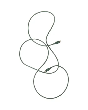 Kord USB-C till USB-C laddningskabel 1,8 m - Dark Green - Kord