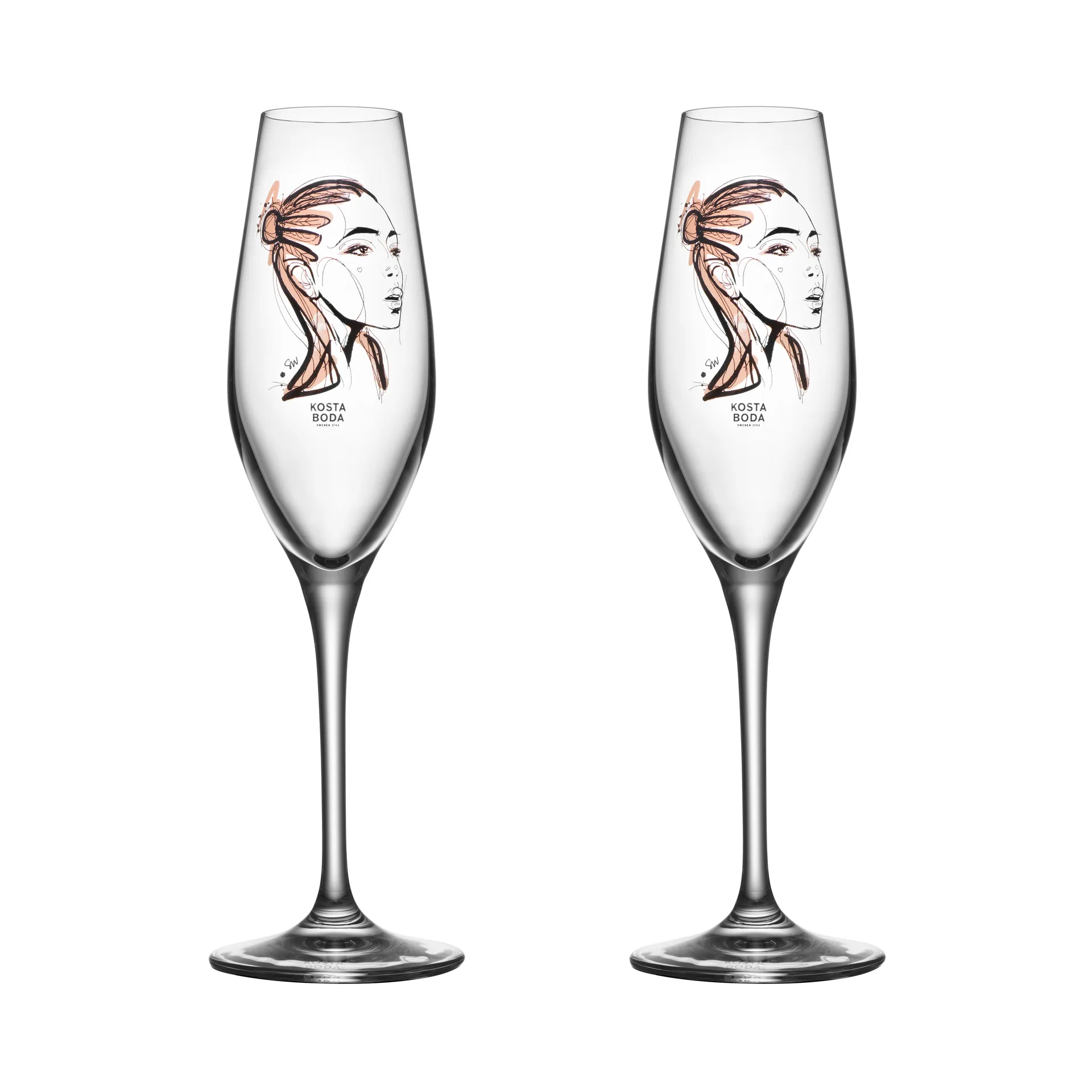 All about you champagneglas 24 cl 2-pack, Forever Yours Kosta Boda