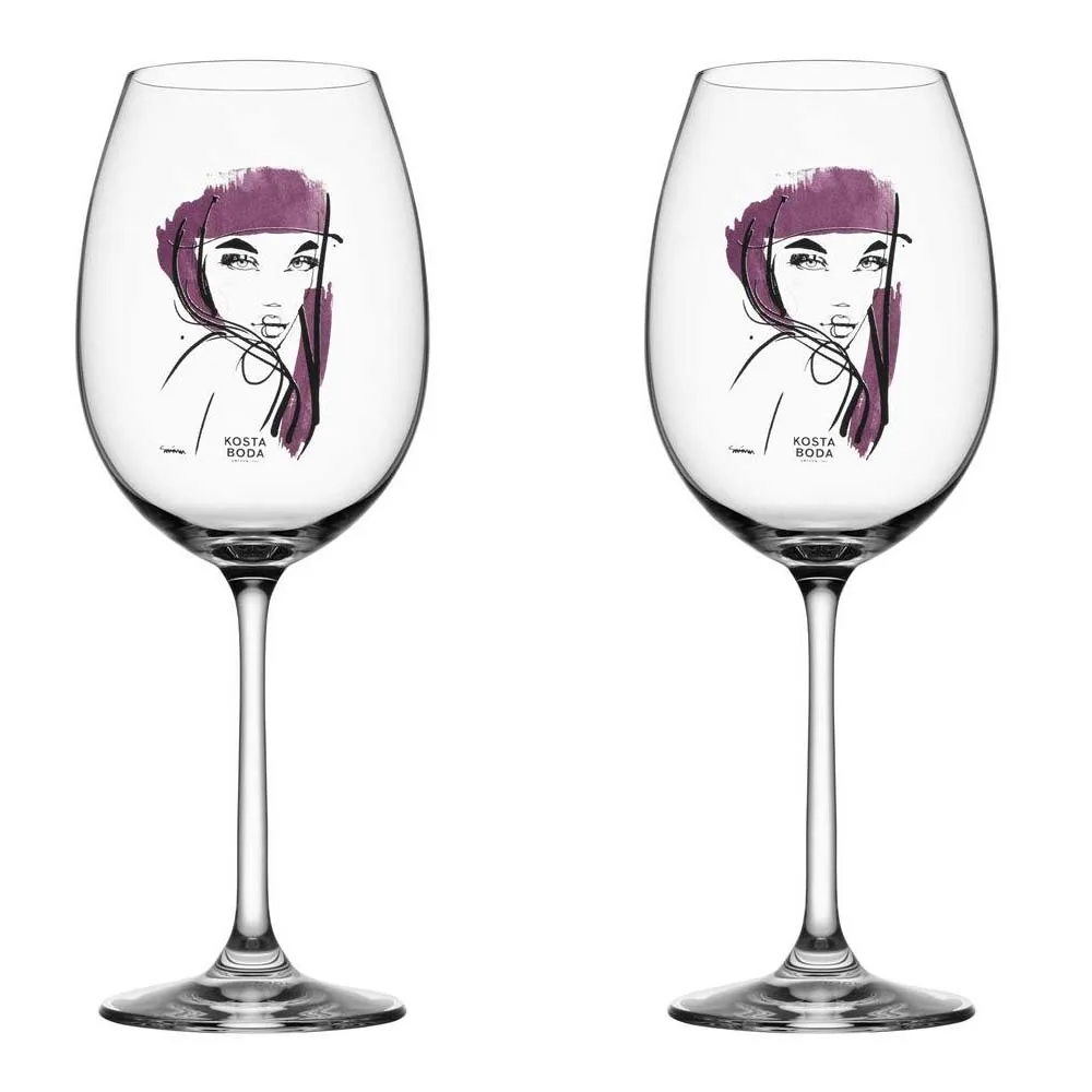 All about you vinglas 52 cl 2-pack, purpurröd Kosta Boda