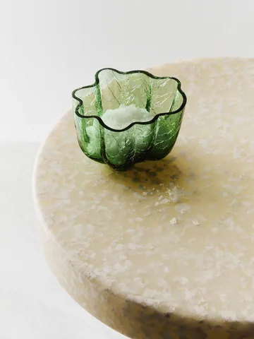 Crackle ljuslykta 5,8 cm - Mörkgrön - Kosta Boda