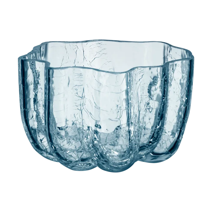 Crackle ljuslykta cirkulär 58 mm - Klar - Kosta Boda