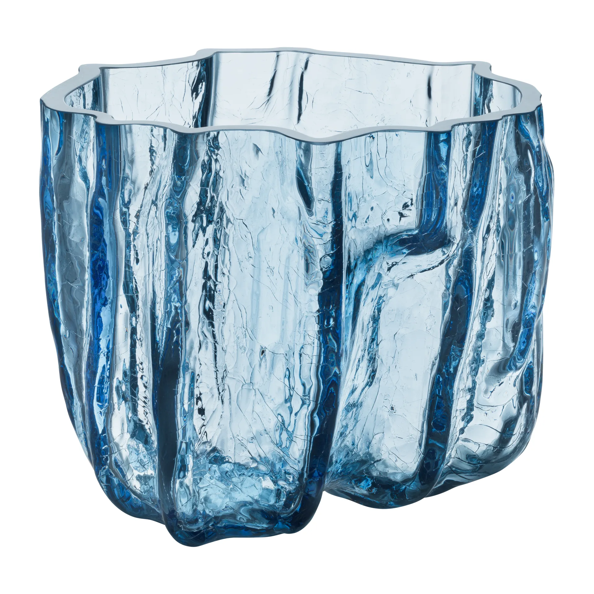 Crackle vas 17,5 cm, Cirkulärt glas Kosta Boda
