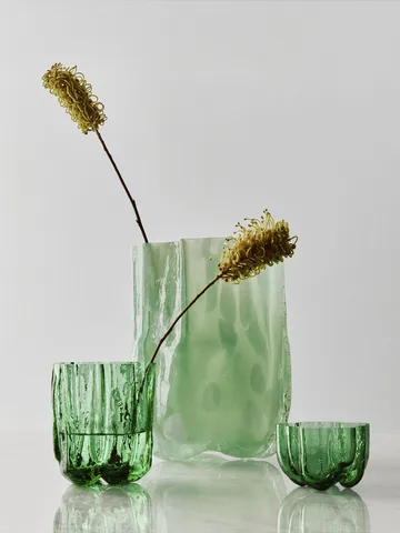 Crackle vase 12,1 cm - Mörkgrön - Kosta Boda