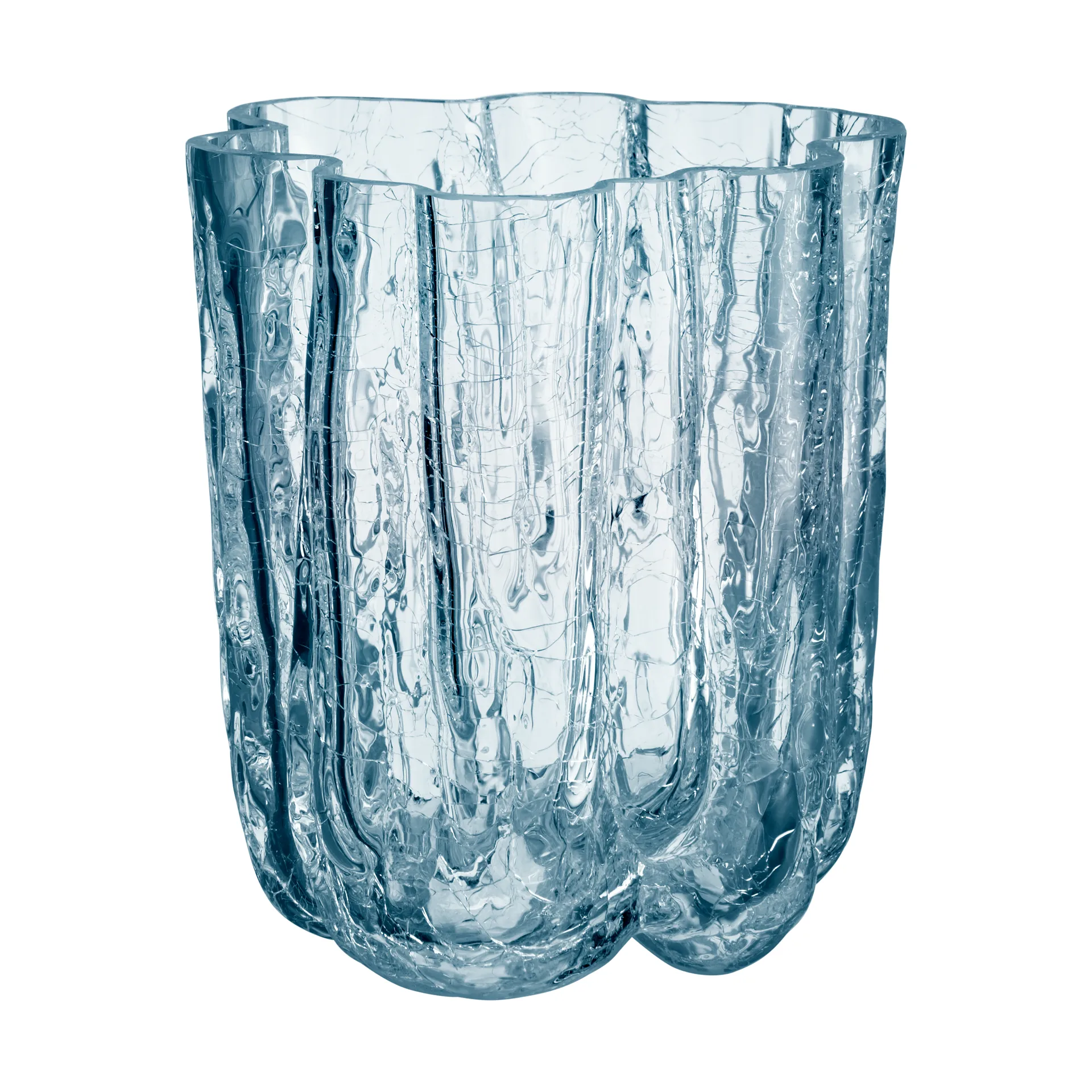 Crackle vase cirkulär 12,1 cm, Klar Kosta Boda