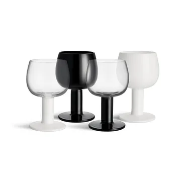 Fars glas - Vit-svart, 4-pack - Kosta Boda