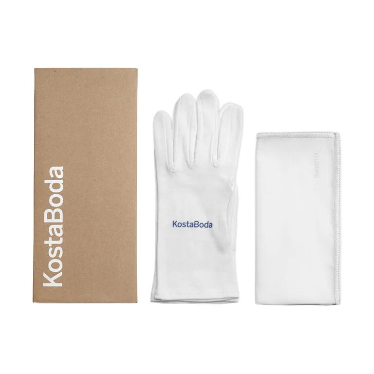 Kosta Boda glass care set box, Vit, large Kosta Boda