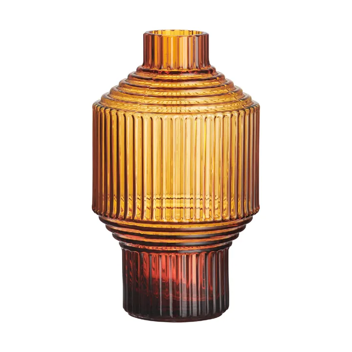 Pavilion vas Ø80x134 mm - Mörk bärnsten - Kosta Boda