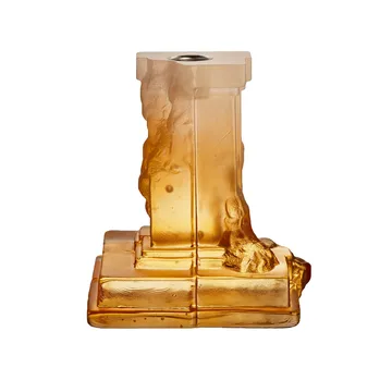 Rocky Baroque ljusstake 150 mm - Bärnstensfärgat dis - Kosta Boda