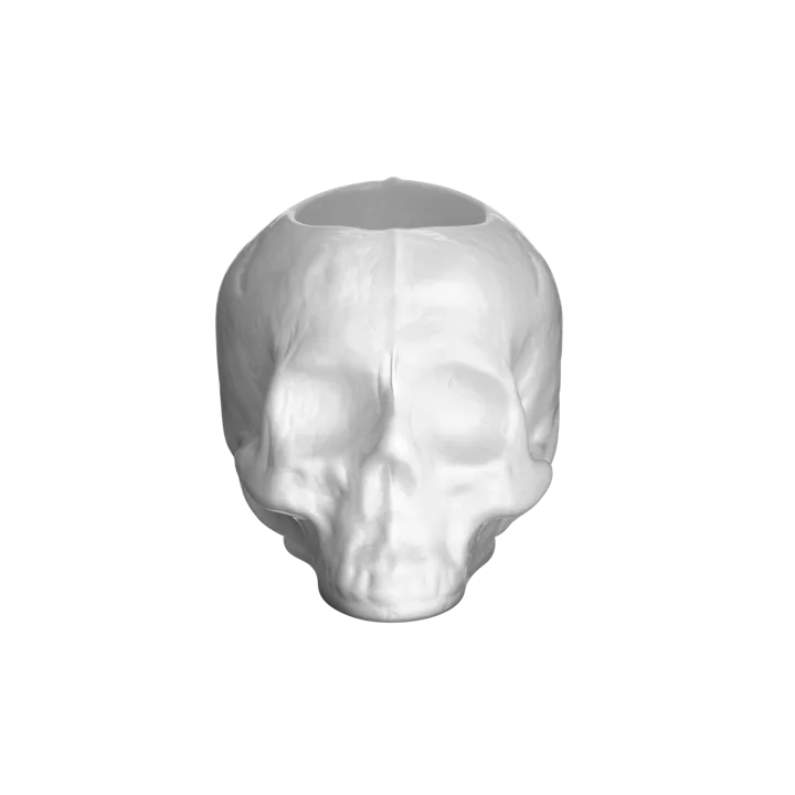 Skull ljuslykta 8,5 cm - Vit - Kosta Boda