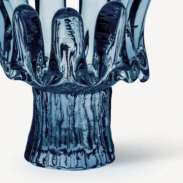 Solros ljuslykta cirkulärt glas 11,5 cm - Blå - Kosta Boda