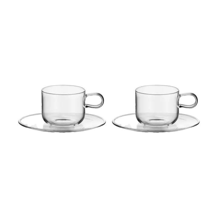 Viva kopp med fat 30 cl 2-pack - Klar - Kosta Boda