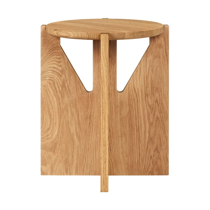 Simple pall Ø36 cm - Varm lackerad ek - Kristina Dam Studio