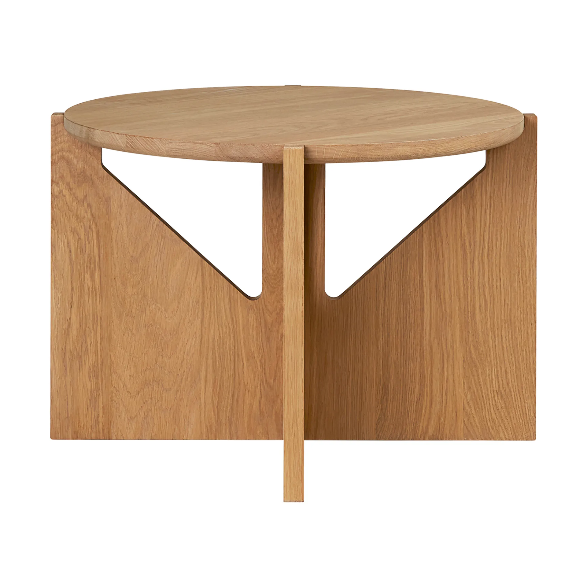 Simple soffbord Ø52 cm, Varm lackerad ek Kristina Dam Studio