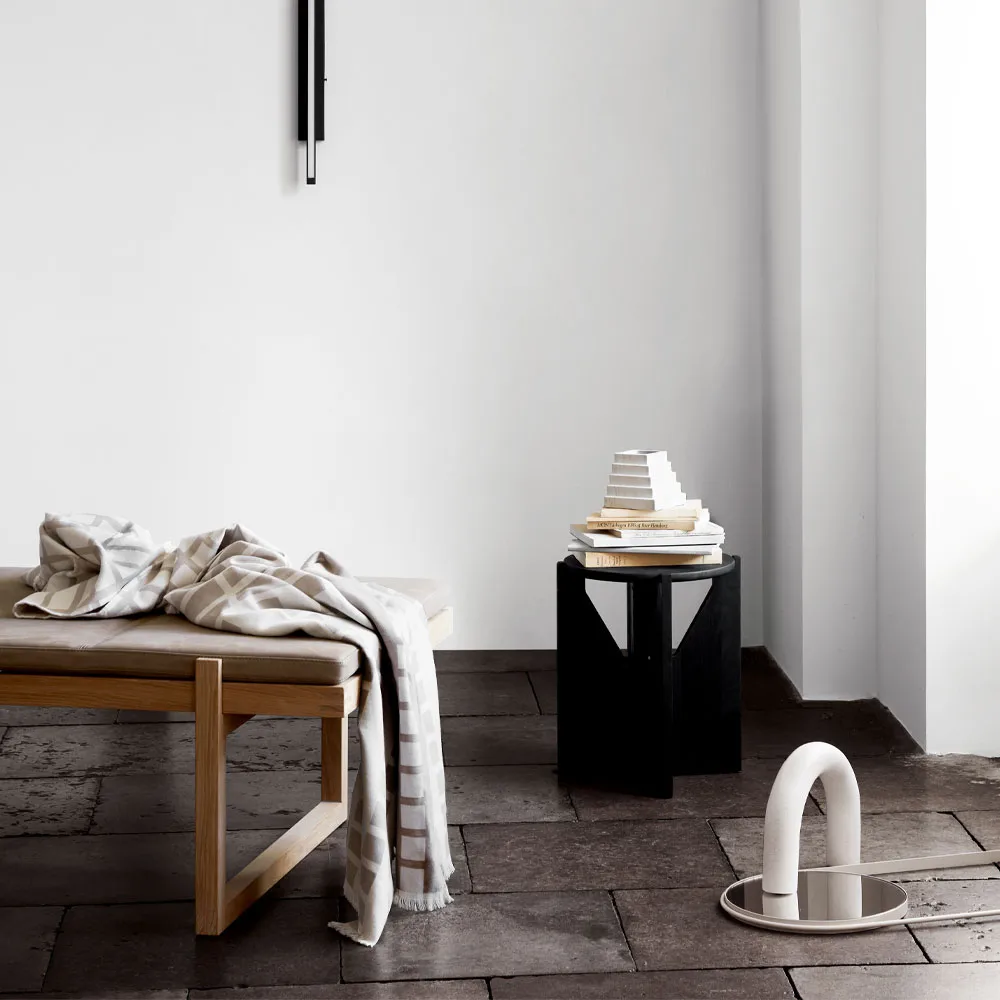 Stool pall, Oak black Kristina Dam Studio