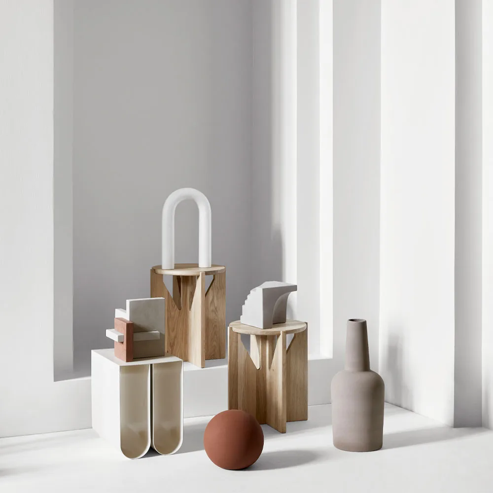 Stool pall, Oak black Kristina Dam Studio
