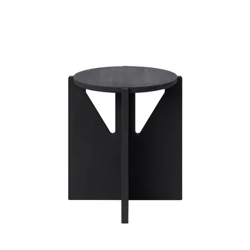 Stool rund pall - Oak black, Ø36x42 cm - Kristina Dam Studio