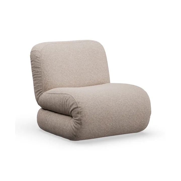 BAU fåtölj - Zero Beige, rak - Lammhults