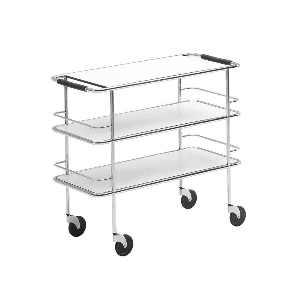 Cargo serveringsvagn, Vit laminat-krom Lammhults